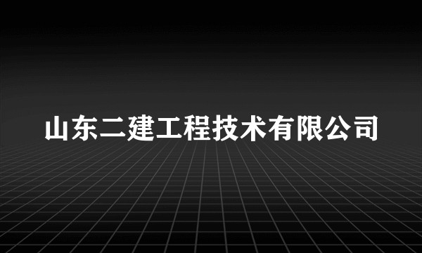 山东二建工程技术有限公司