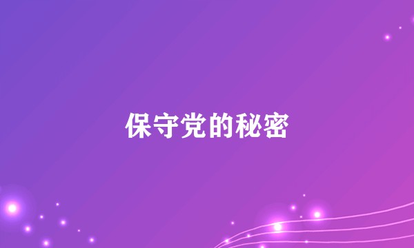 保守党的秘密