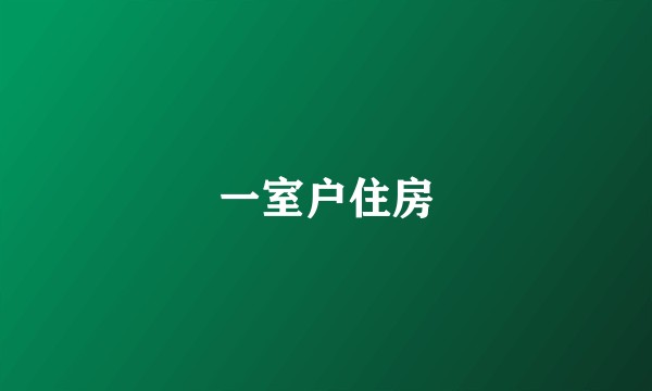 一室户住房
