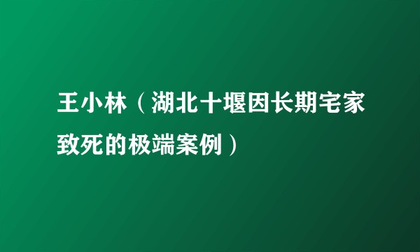 王小林（湖北十堰因长期宅家致死的极端案例）