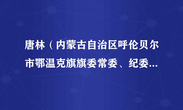 唐林（内蒙古自治区呼伦贝尔市鄂温克旗旗委常委、纪委书记、监委主任）