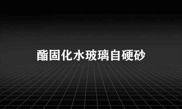 酯固化水玻璃自硬砂