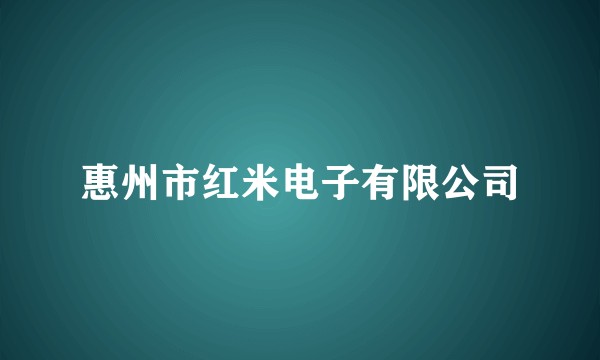 惠州市红米电子有限公司