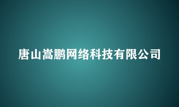 唐山嵩鹏网络科技有限公司