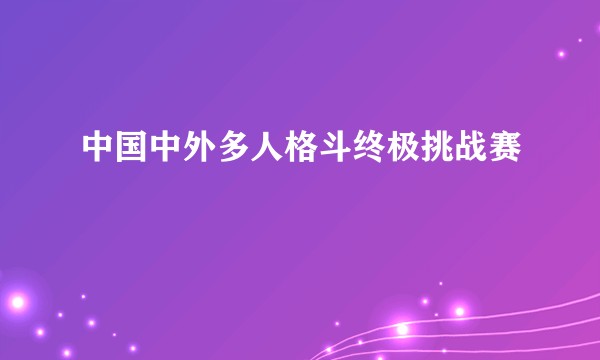 中国中外多人格斗终极挑战赛