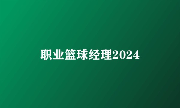 职业篮球经理2024