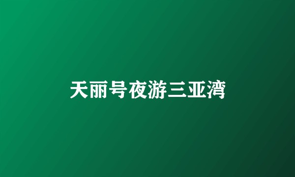 天丽号夜游三亚湾