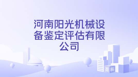 河南阳光机械设备鉴定评估有限公司