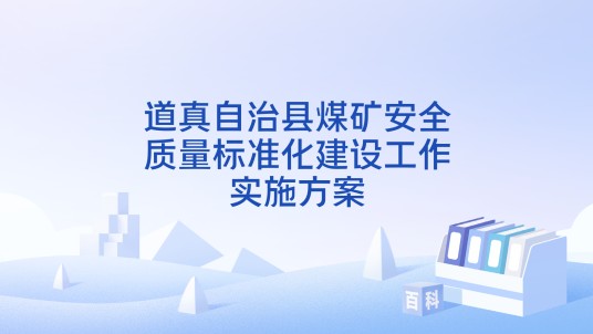道真自治县煤矿安全质量标准化建设工作实施方案
