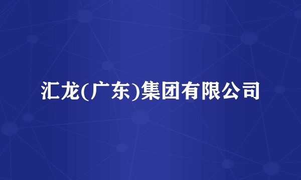 汇龙(广东)集团有限公司