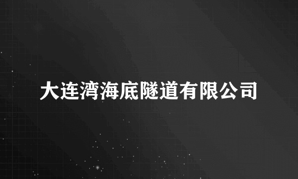 大连湾海底隧道有限公司