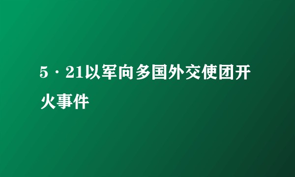 5·21以军向多国外交使团开火事件