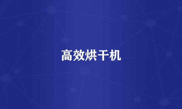 高效烘干机