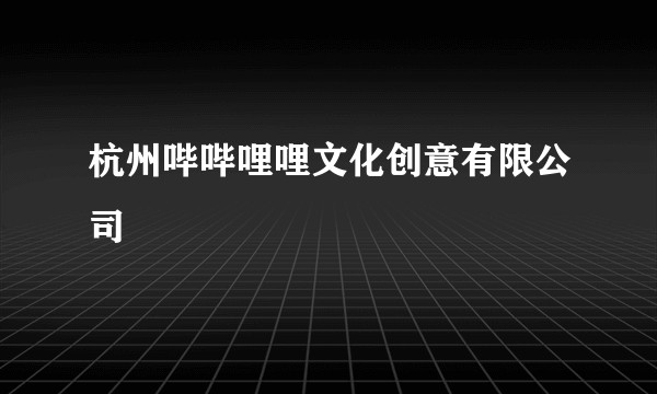 杭州哔哔哩哩文化创意有限公司