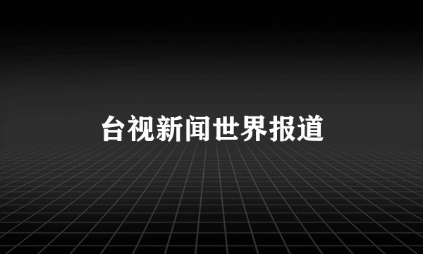 台视新闻世界报道