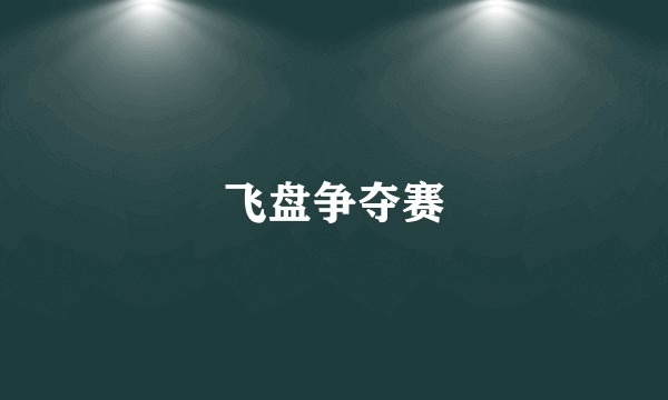 飞盘争夺赛