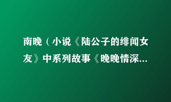 南晚（小说《陆公子的绯闻女友》中系列故事《晚晚情深，余生有你》的女主角）