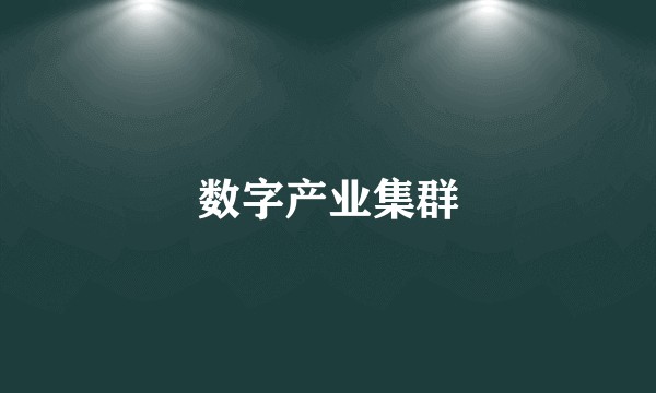 数字产业集群
