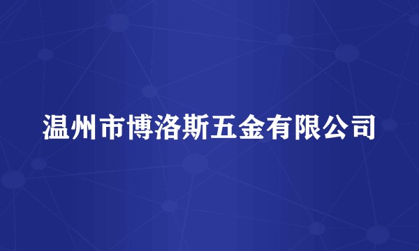 温州市博洛斯五金有限公司