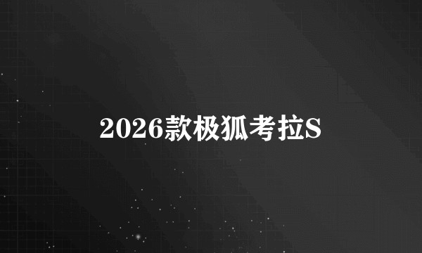 2026款极狐考拉S