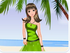 海边美女换装