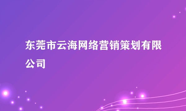 东莞市云海网络营销策划有限公司