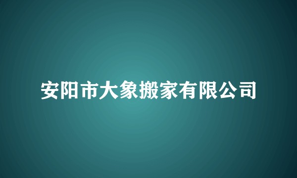 安阳市大象搬家有限公司