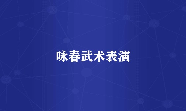 咏春武术表演