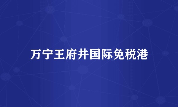 万宁王府井国际免税港