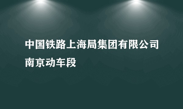 中国铁路上海局集团有限公司南京动车段