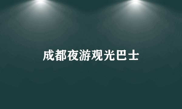 成都夜游观光巴士