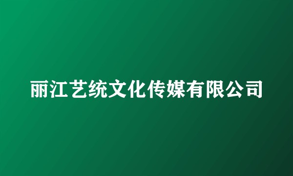 丽江艺统文化传媒有限公司