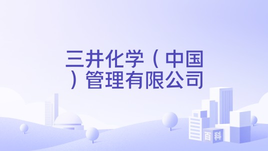 三井化学（中国）管理有限公司