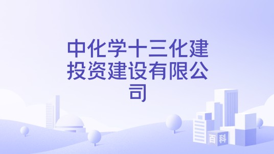 中化学十三化建投资建设有限公司