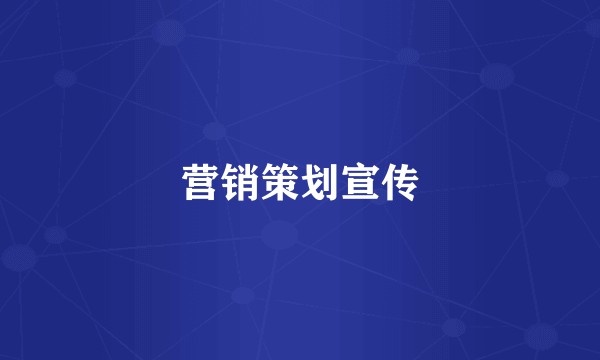 营销策划宣传