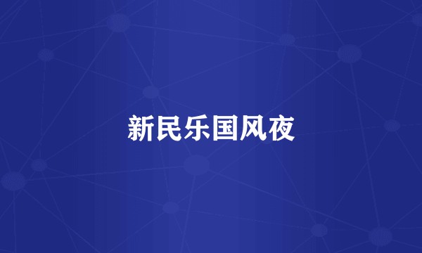 新民乐国风夜