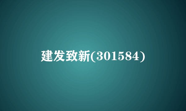 建发致新(301584)