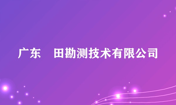 广东喆田勘测技术有限公司