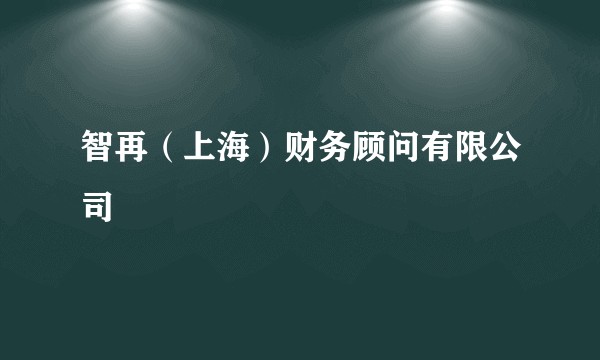 智再（上海）财务顾问有限公司