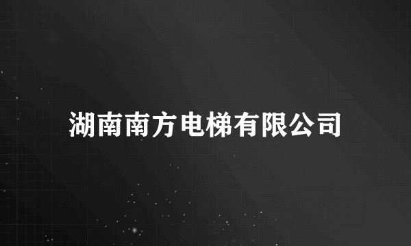 湖南南方电梯有限公司