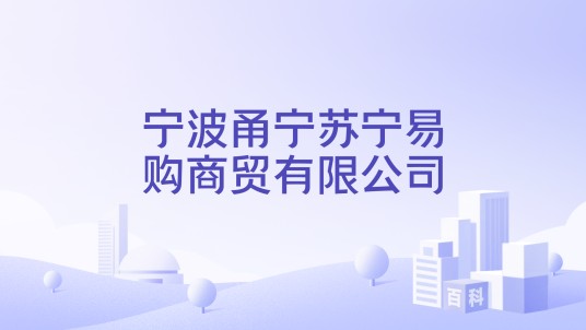 宁波甬宁苏宁易购商贸有限公司