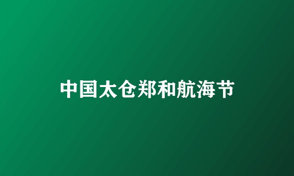 中国太仓郑和航海节