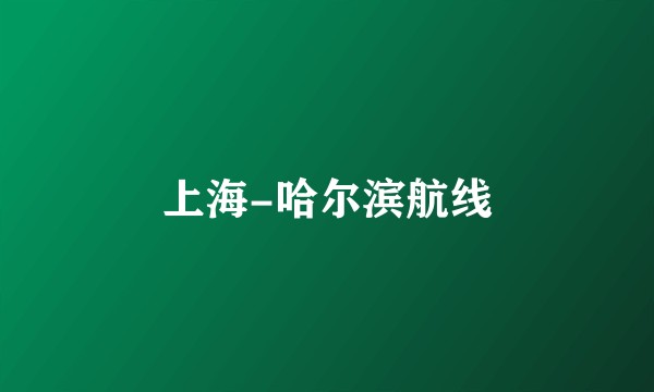 上海-哈尔滨航线