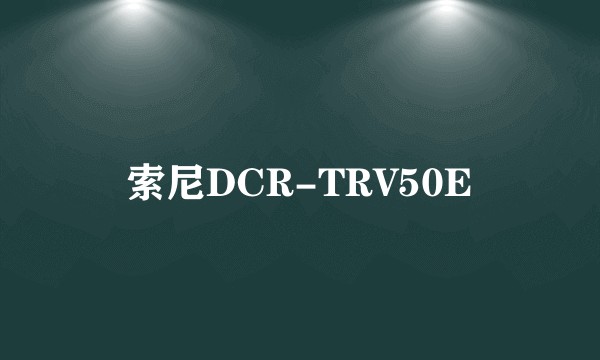 索尼DCR-TRV50E