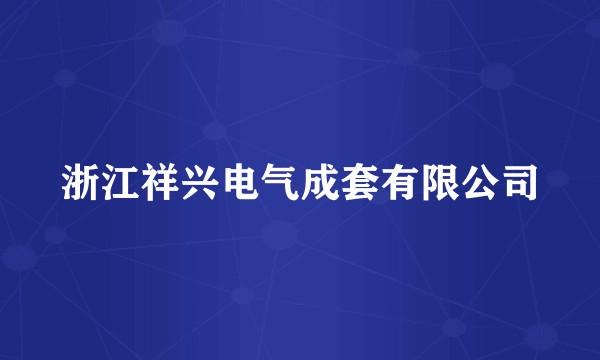浙江祥兴电气成套有限公司