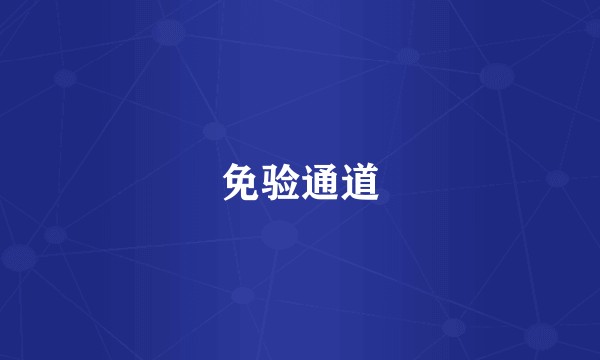 免验通道