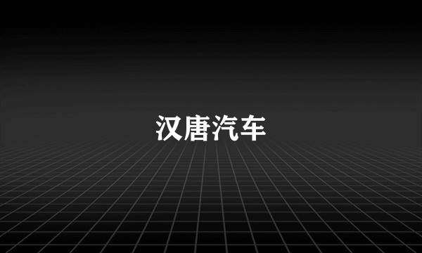 汉唐汽车