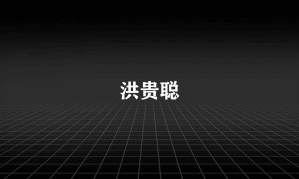 洪贵聪