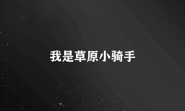 我是草原小骑手