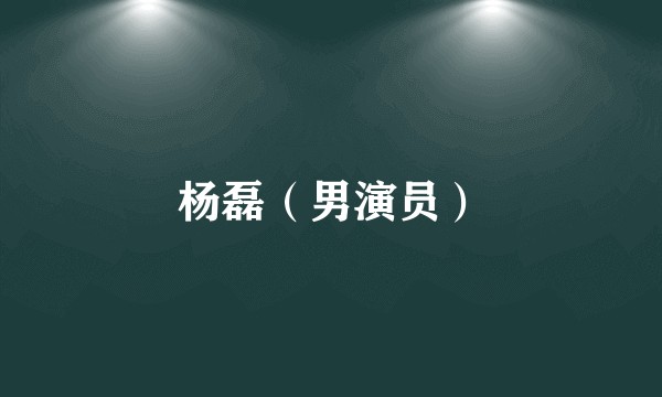 杨磊（男演员）
